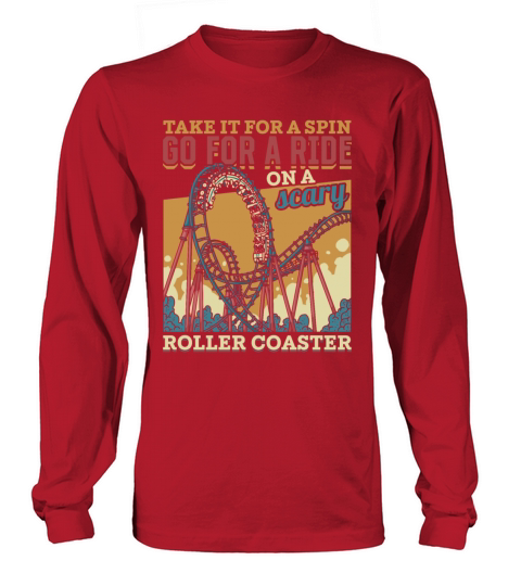 Vintage Looping Roller Coaster Ride Gift Long sleeved Unisex