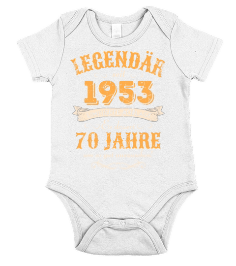 70th Birthday Vintage 1953 Short Sleeve Baby One-Piece