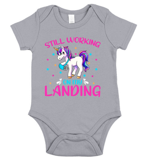 Funny Still Working On My Landing Injury Broken Le Short Sleeve Baby One-Piece