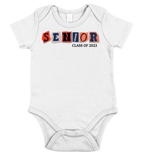 Senior 2023 Vintage Graduataion Class Of 2023 Short Sleeve Baby One-Piece