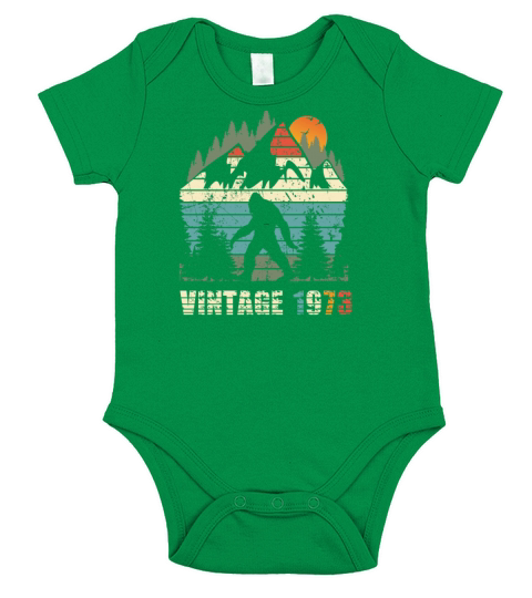 vintage 1973 yeti funny 50th birthday shirt Short Sleeve Baby One-Piece