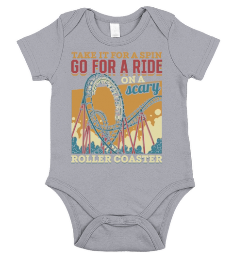 Vintage Looping Roller Coaster Ride Gift Short Sleeve Baby One-Piece