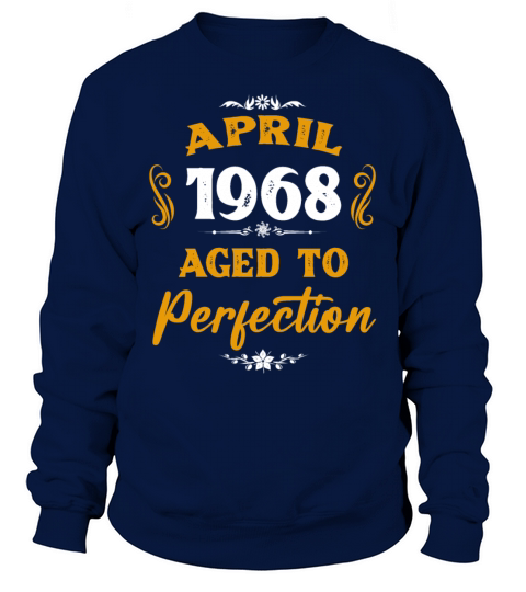 April 1968 Vintage Birthday Present Sweatshirt Unisex
