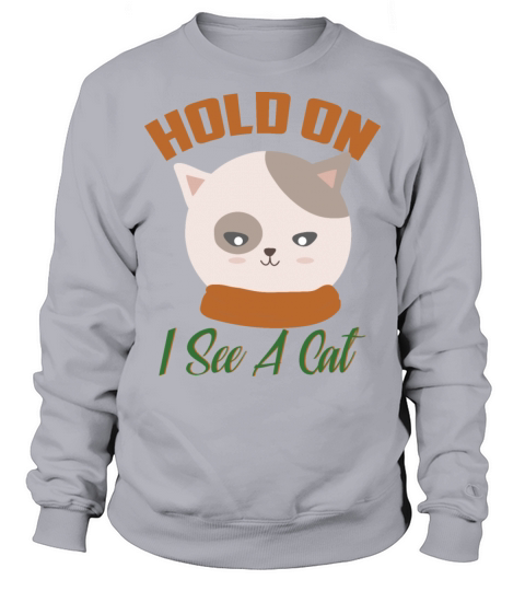 Hold On I See A Cat Vintage Cat Mom Kitten Sweatshirt Unisex