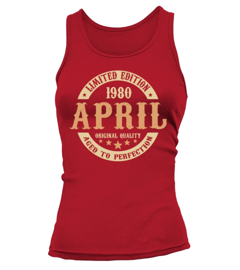 April 1980 Vintage Birthday Present Tank top Woman