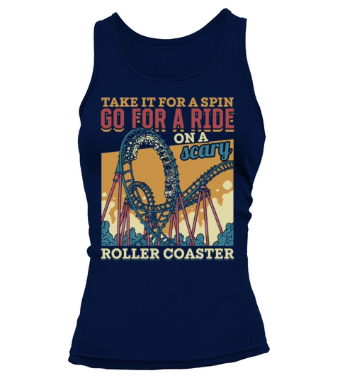 Vintage Looping Roller Coaster Ride Gift Tank top Woman