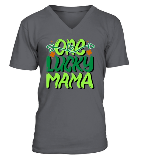 One Lucky Mama St Patricks Day V-Neck T-shirt
