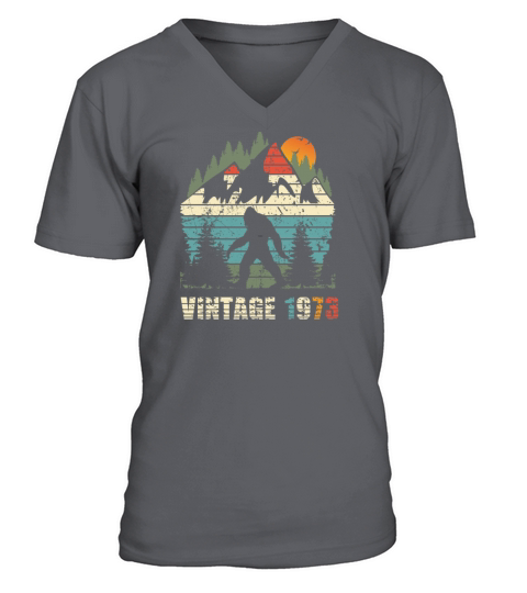 vintage 1973 yeti funny 50th birthday shirt V-Neck T-shirt