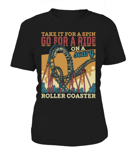 Vintage Looping Roller Coaster Ride Gift Women's T-Shirt