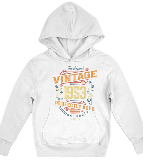 Vintage 1953 70th Birthday Kids Hoodie