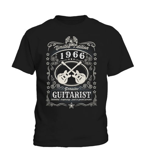 Vintage 1966 Guitarist Birthday Gift Guitar Player Kids T-Shirt