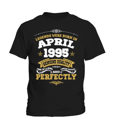 Vintage Aged To Perfection April 1995 Kids T-Shirt