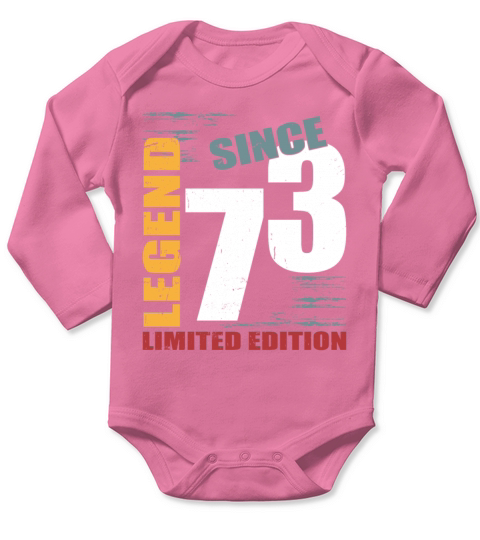 50th birthday vintage 1973 legend since 1973 Long Sleeve Baby One-Piece
