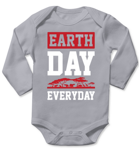 earth day animal welfare Long Sleeve Baby One-Piece
