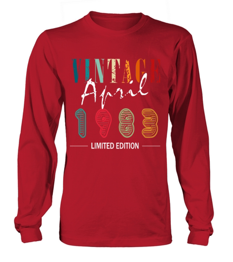 April 1983 vintage retro birthday Long sleeved Unisex