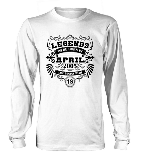 Vintage 18th Birthday April 2005 Long sleeved Unisex