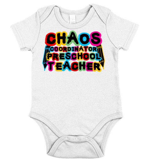 Chaos Coordinator Preschool Teacher Short Sleeve Baby One-Piece