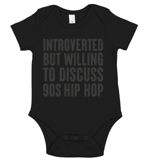 introverted but willing to discuss 90s Hip Hop Short Sleeve Baby One-Piece