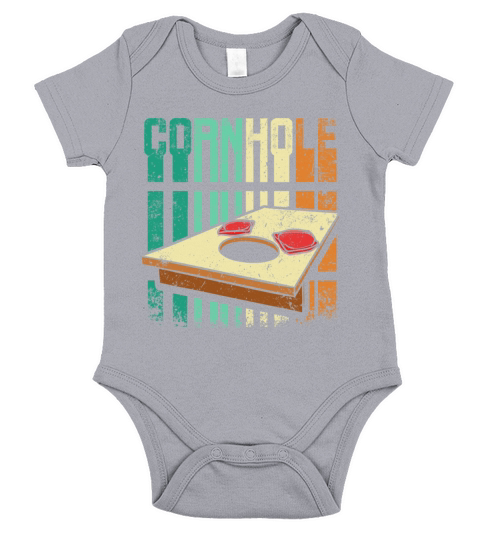 Retro Vintage Cornhole Short Sleeve Baby One-Piece