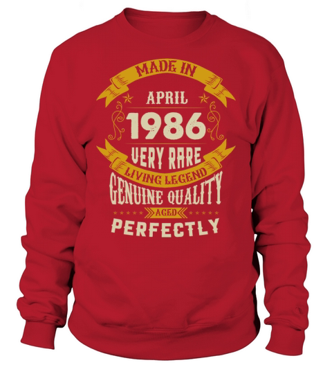 April 1986 Vintage Birthday Present Sweatshirt Unisex