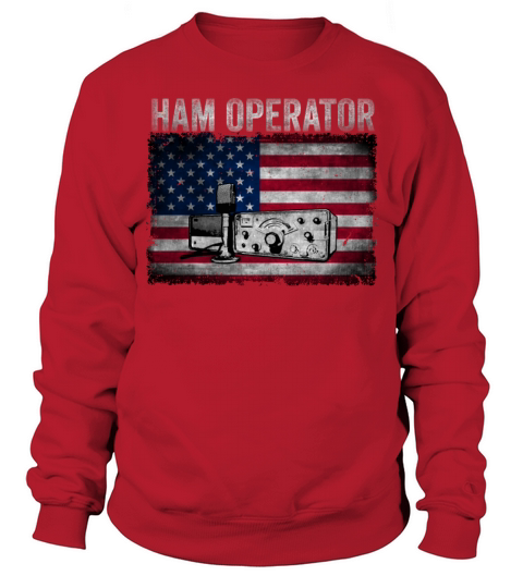 Ham Operator US Flag Sweatshirt Unisex