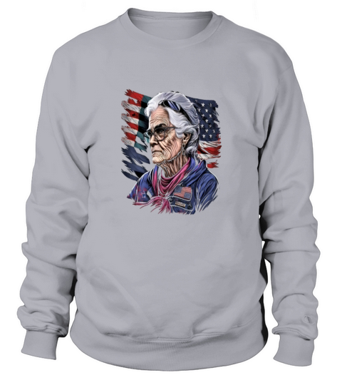 Retired Military Vintage Veteran American Mom Sweatshirt Unisex