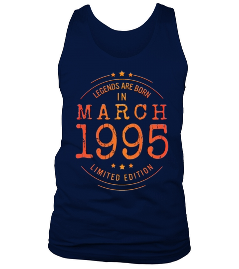 Birthday March 1995 Limited Edition Vintage Tank Top Unisex