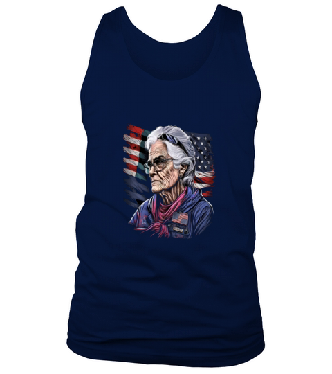Retired Military Vintage Veteran American Mom Tank Top Unisex