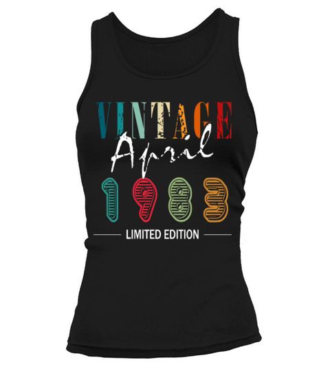 April 1983 vintage retro birthday Tank top Woman