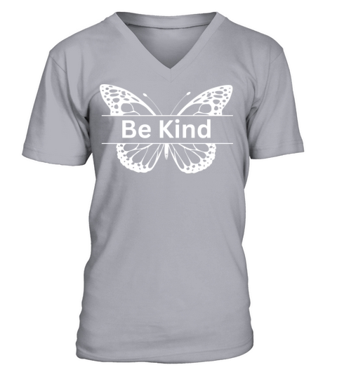 Be Kind Butterfly Cute Print graphic Retro design V-Neck T-shirt
