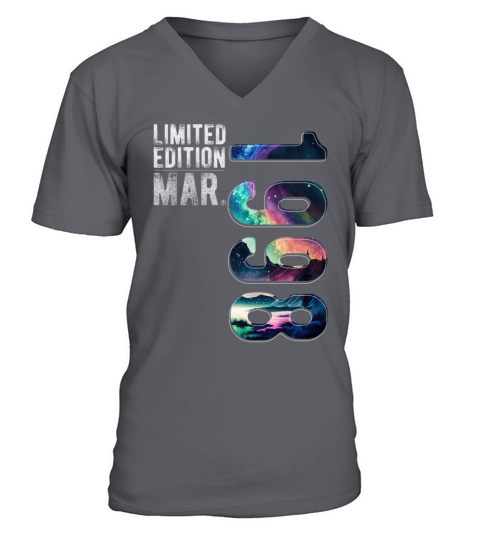 Limited Edition 1998 March Birthday Polar Lights V-Neck T-shirt