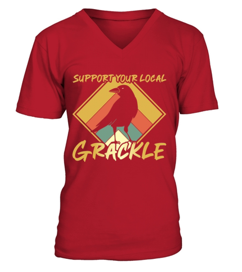 Support your local Grackle Design for a Grackle V-Neck T-shirt