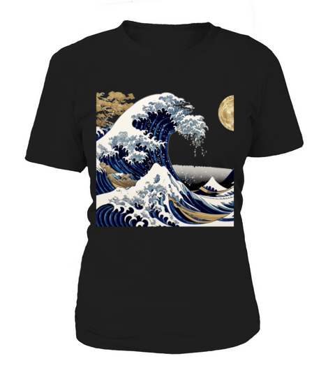 Kanagawa Waves Aesthetic Japanese Art Great Wave Women's T-Shirt