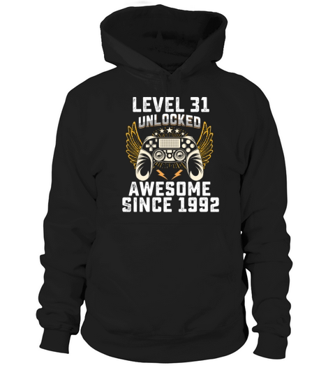 Gaming Level 31 Unlocked Awesome Since 1992 Hoodie Unisex