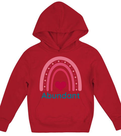 Abundant Viva Magenta Boho Rainbow Kids Hoodie