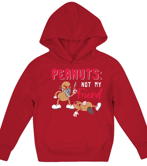 Peanuts Not My Friend Peanut Allergic Kids Hoodie