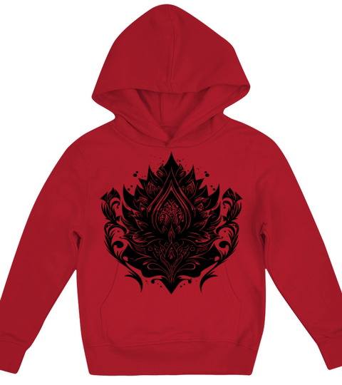 Vintage Lotus Flower Water Lily Tattoo Hobby Kids Hoodie