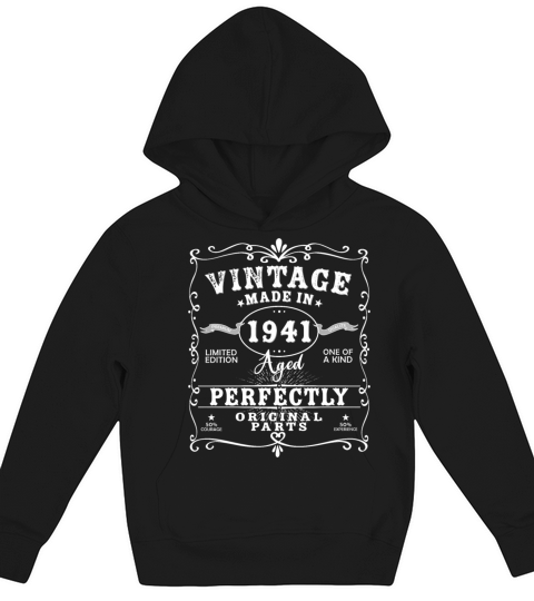 Vintage Made In 1941 Birthday Limited Edition Kids Hoodie