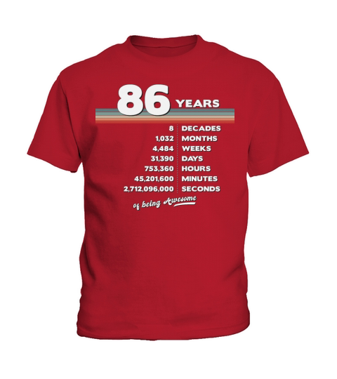 86th Birthday Vintage 86 Years Old Retro 1032 Kids T-Shirt