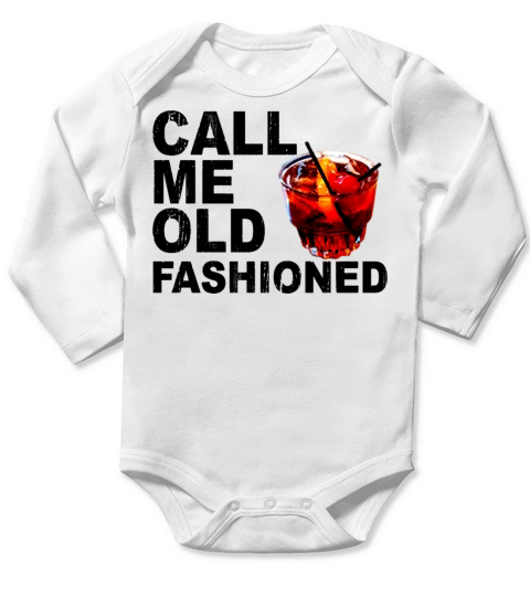 Call Me Old Fashioned Long Sleeve Baby One-Piece