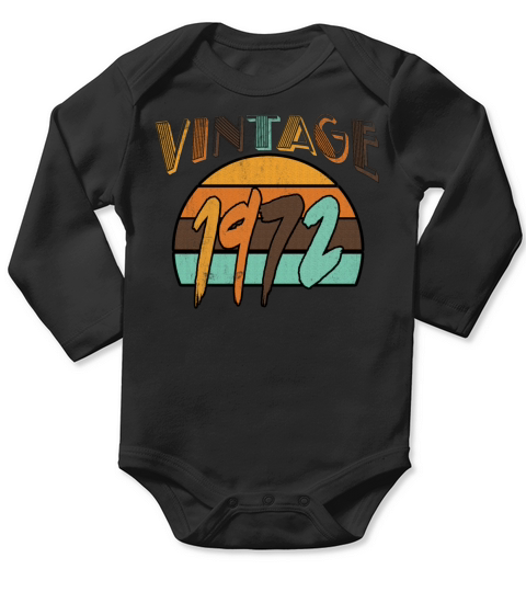 Vintage 1972 T-Shirts Long Sleeve Baby One-Piece