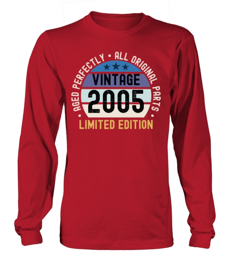 18th Birthday Vintage 2005 Long sleeved Unisex