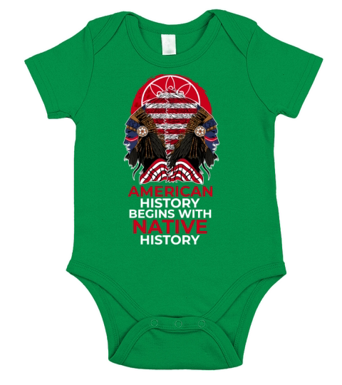 American History Begins With Native History Native Short Sleeve Baby One-Piece
