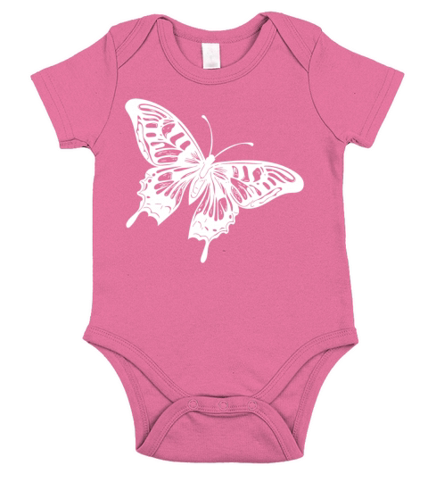 Elegant Vintage Tattoo Butterfly Short Sleeve Baby One-Piece