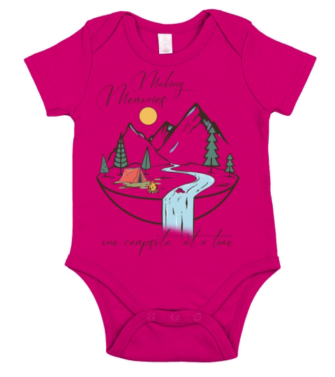 Making memories one campsite at a time Short Sleeve Baby One-Piece