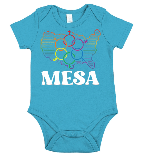 Mesa Pride Flag Pride Month LGBTQ Flag LGBT Commun Short Sleeve Baby One-Piece