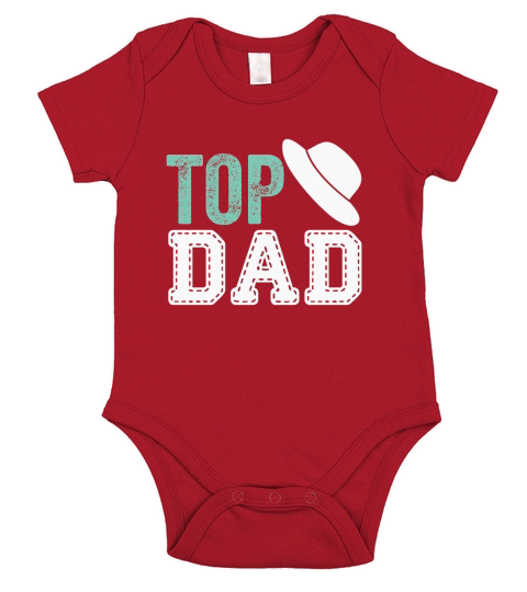 Top Dad Fathers Day Short Sleeve Baby One-Piece