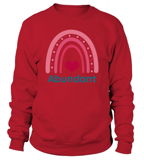 Abundant Viva Magenta Boho Rainbow Sweatshirt Unisex