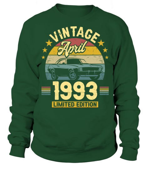 April 1993 30 Years Old Vintage 30th Birthday Sweatshirt Unisex