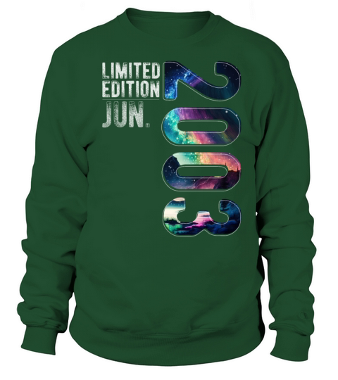 Limited Edition 2003 June Birthday Polar Lights Sweatshirt Unisex